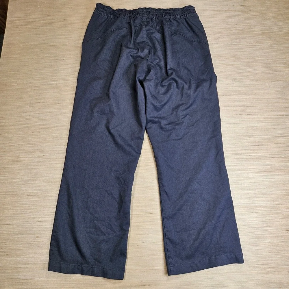 Healing Hands Scrub Pant Women M Gray Drawstring Yoga Waist Medical Professional